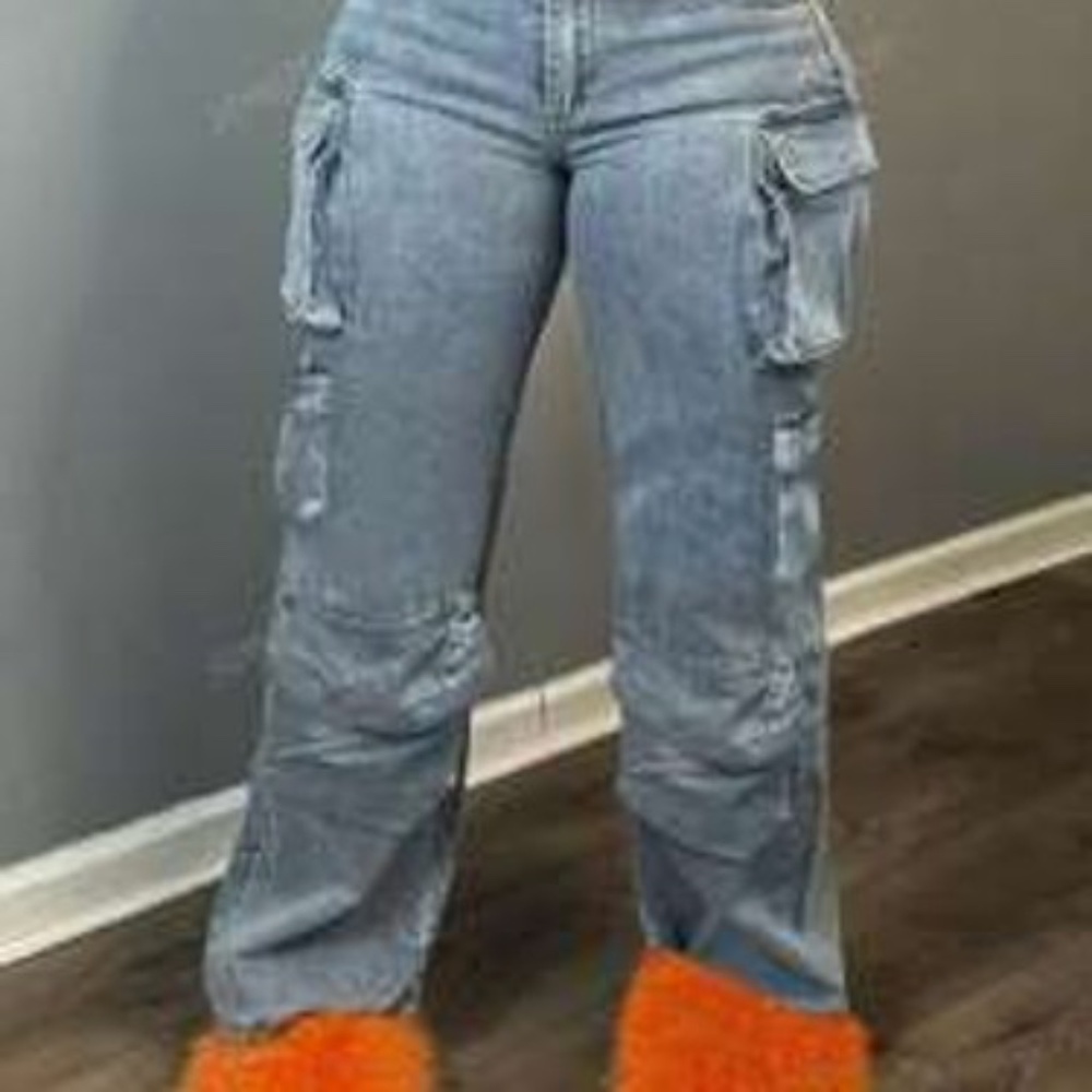 Women Casual Multi-Pocket Denim Overalls, Versatile Wear For Spring And Autumn